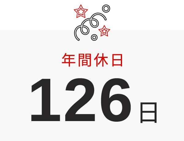 年間休日：126日
